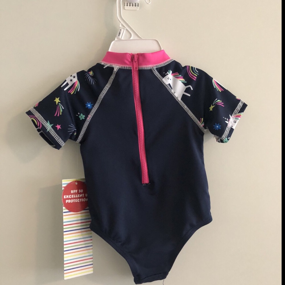 Wippette Baby Girls One-Piece Rash guards Swimsuit 0-6 Months - Picture 9 of 9